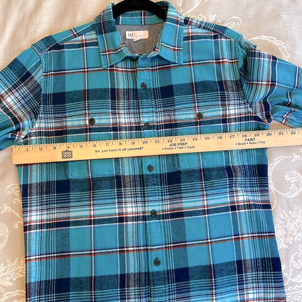 Men’s GAP Plaid Flannel Shirt Size S - Picture 7 of 10